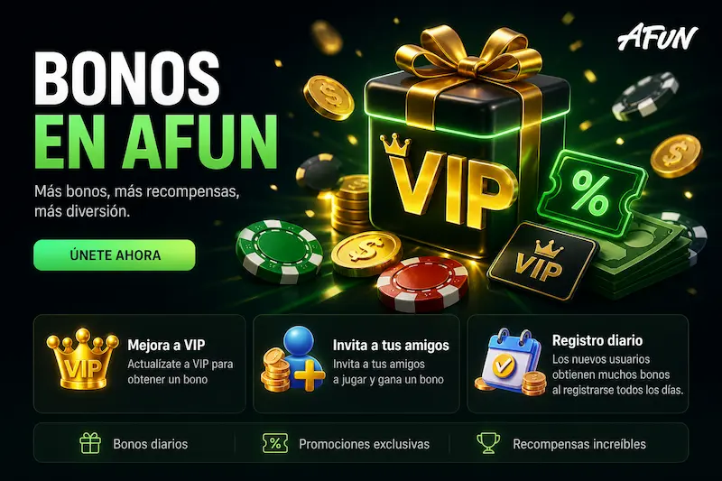 Bonos en Afun casino online con recompensas y promociones