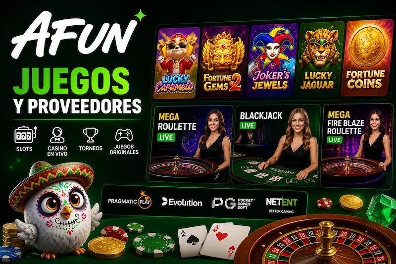 Afun casino juegos y proveedores con tragamonedas y casino en vivo